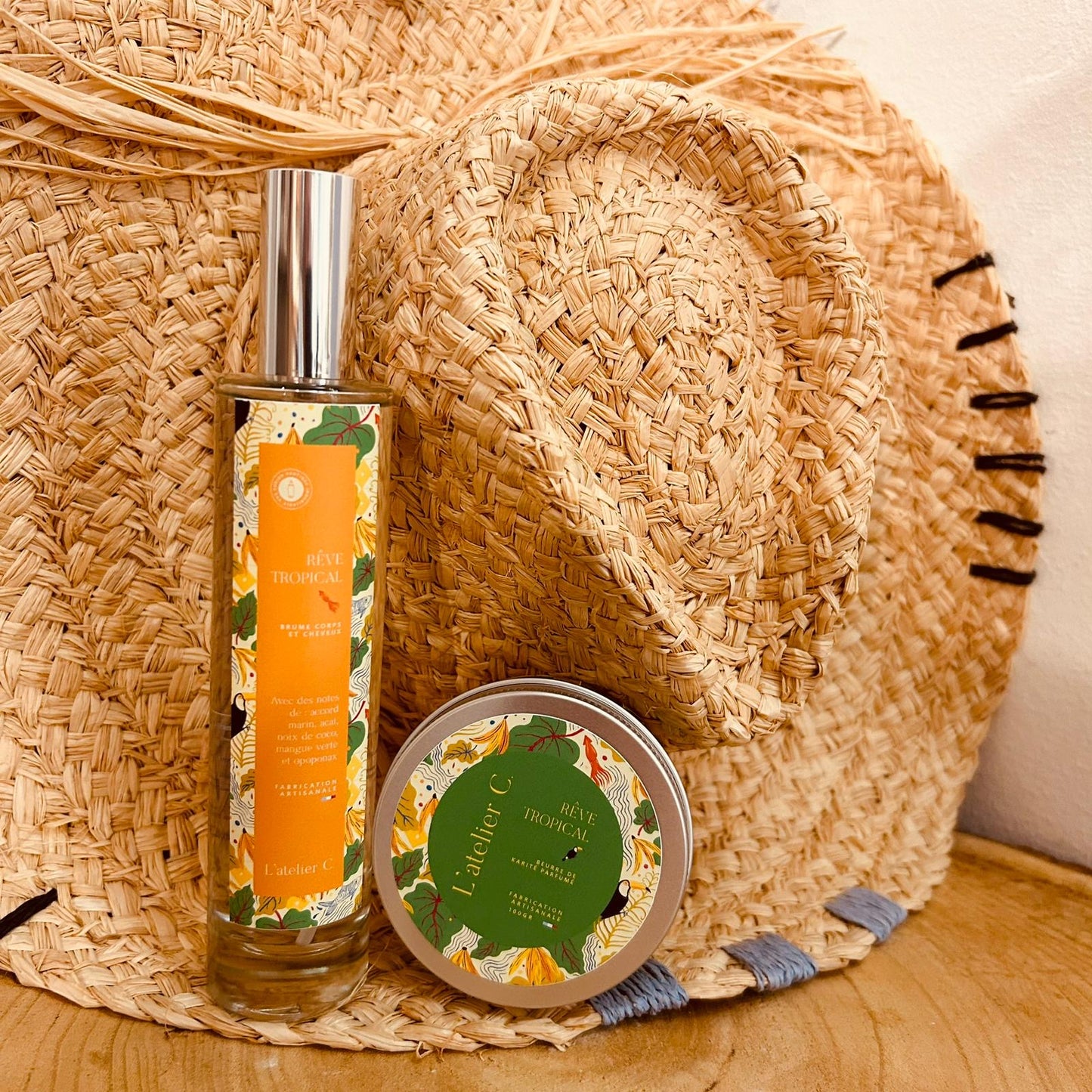 Brume artisanale corporelle parfumée "Rêve Tropical"
