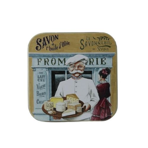 Boîte métal "Le fromager" & Savon "Fleur de coton"