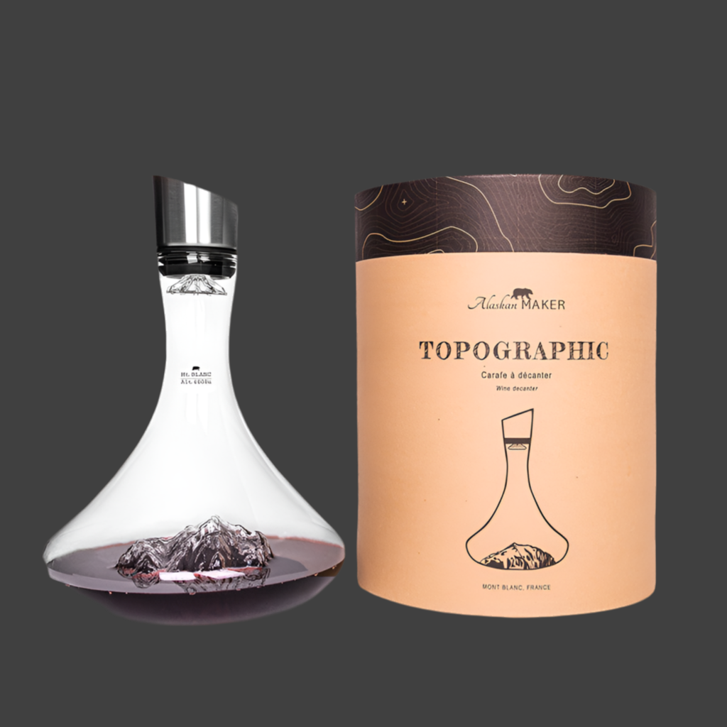 Carafe à vin TOPOGRAPHIC "Mont Blanc"