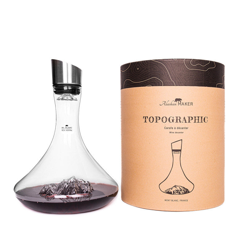 Carafe à vin TOPOGRAPHIC "Mont Blanc"