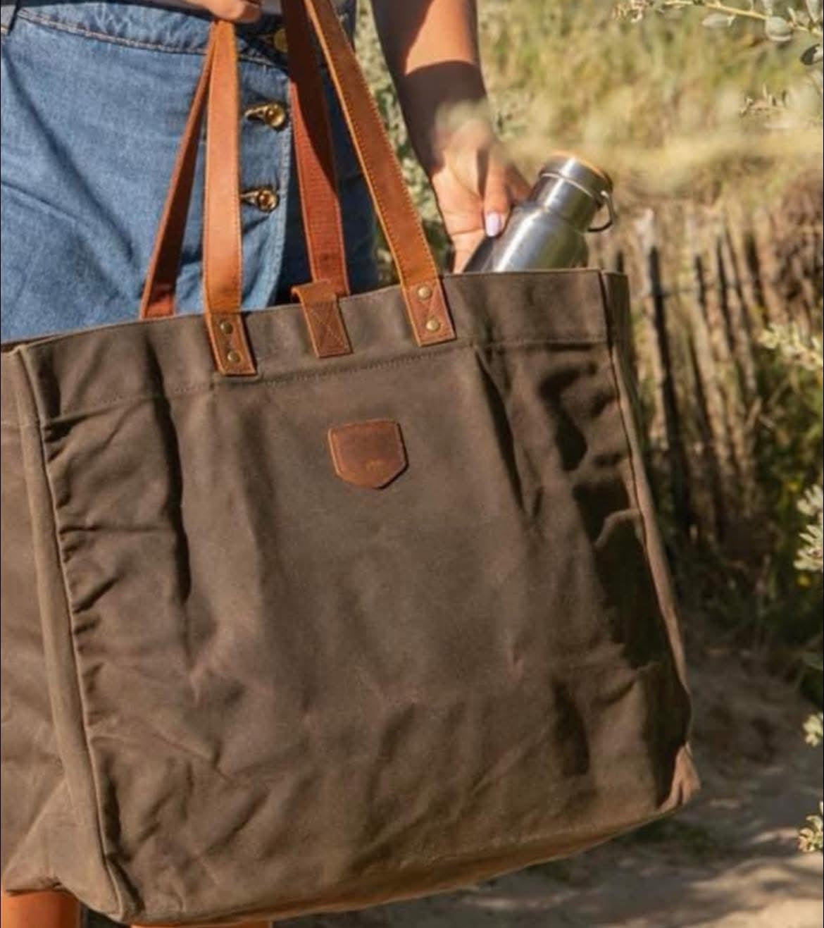 Sac cabas toile waxée "ESCAPADE"