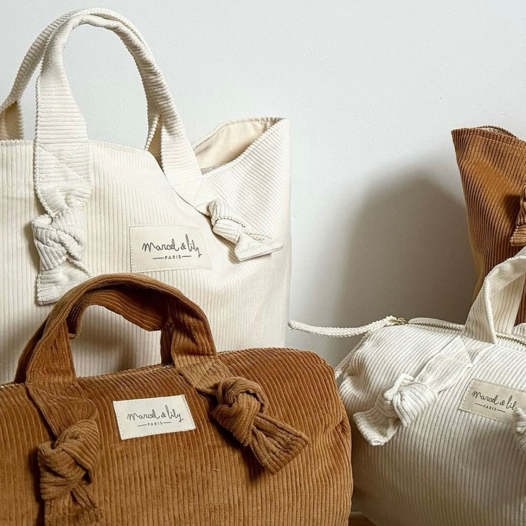 Trousse de toilette en "velours polochon"