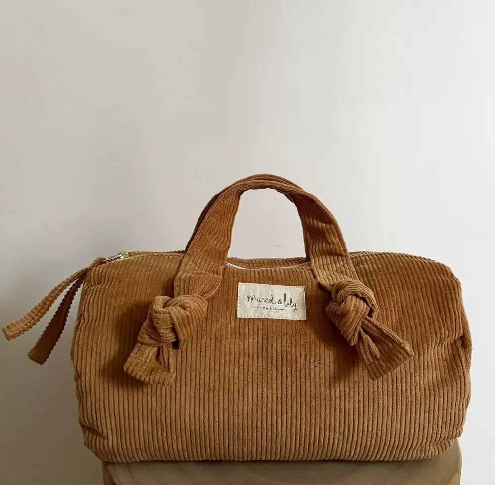 Trousse de toilette en "velours polochon"