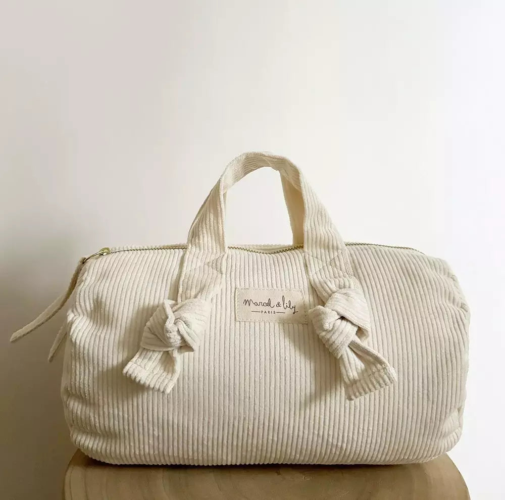 Trousse de toilette en "velours polochon"