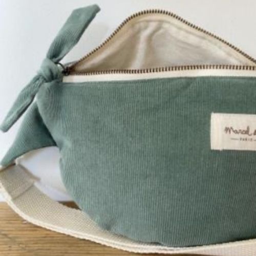 Sac banane velours - Céladon