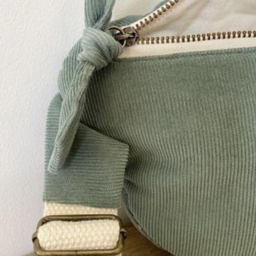 Sac banane velours - Céladon