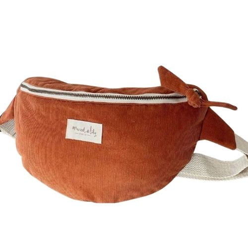 Sac banane velours - Rouille