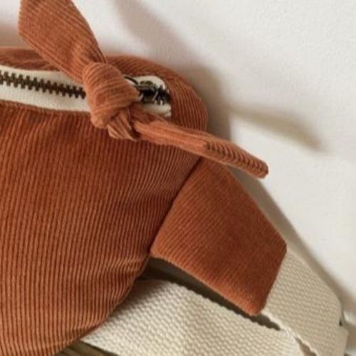 Sac banane velours - Rouille