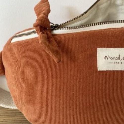 Sac banane velours - Rouille