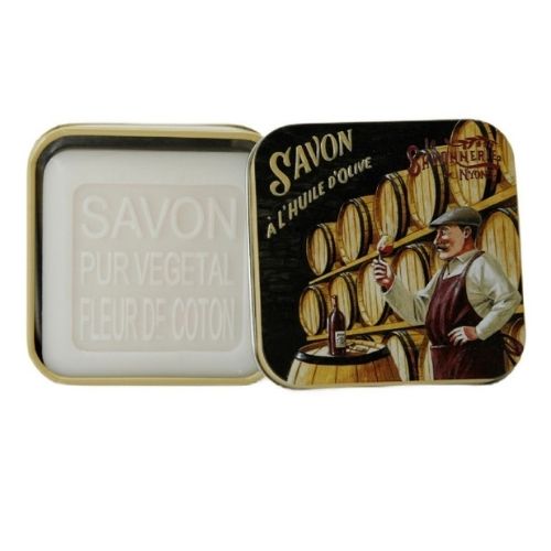 Boîte métal "Le caviste" & Savon "Fleur de coton"