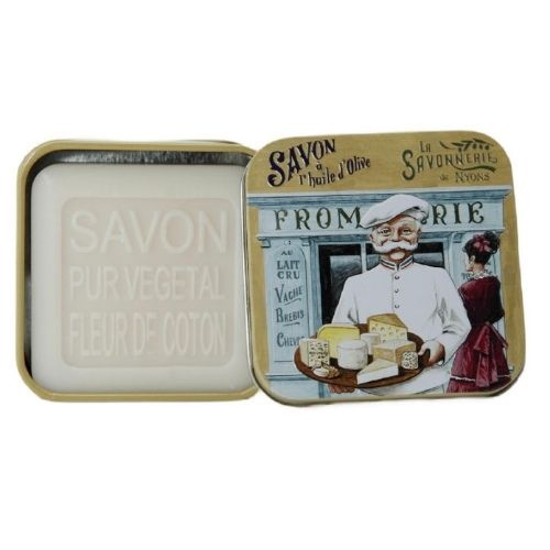Boîte métal "Le fromager" & Savon "Fleur de coton"