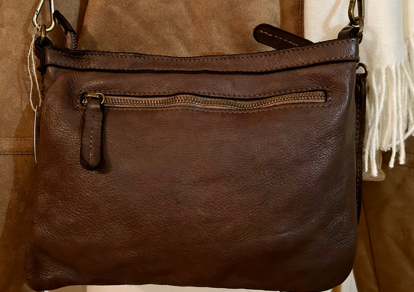Sac "JANE" en cuir tressé