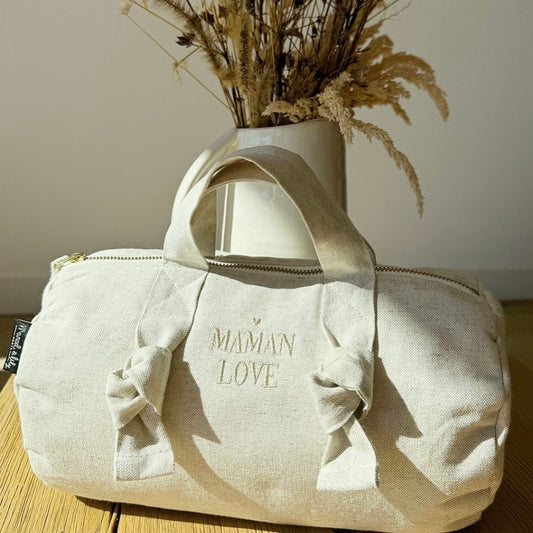 Mini Sac Polochon XXS - Brodé "Maman Love"