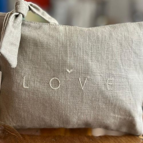 Pochette en Lin « Love »